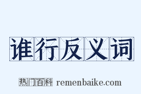 谁行反义词是什么意思的图片